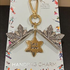 True To Form | Dual Tone Christmas Snowflake “Let It Snow” Bag Charm ❄️